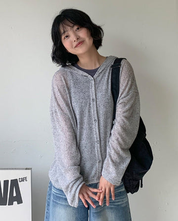 Albi Summer String Hood Cardigan